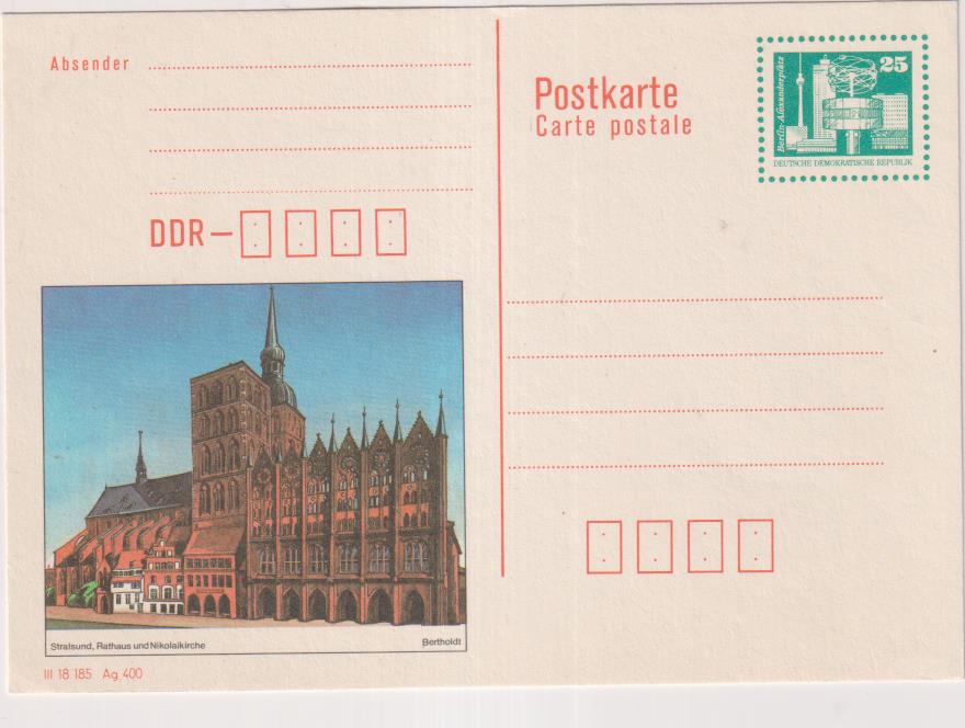 República Democrática Alemana. Tarjeta Postal 1990