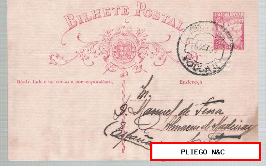 Bilhete Postal. Portugal. De Tondela a Castuera. 16-Diciembre 1934