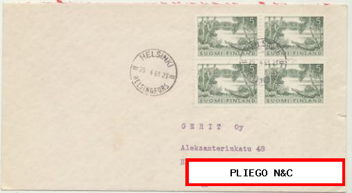 Carta de helsinki a Helsinki. Franqueada el 24-4-1961