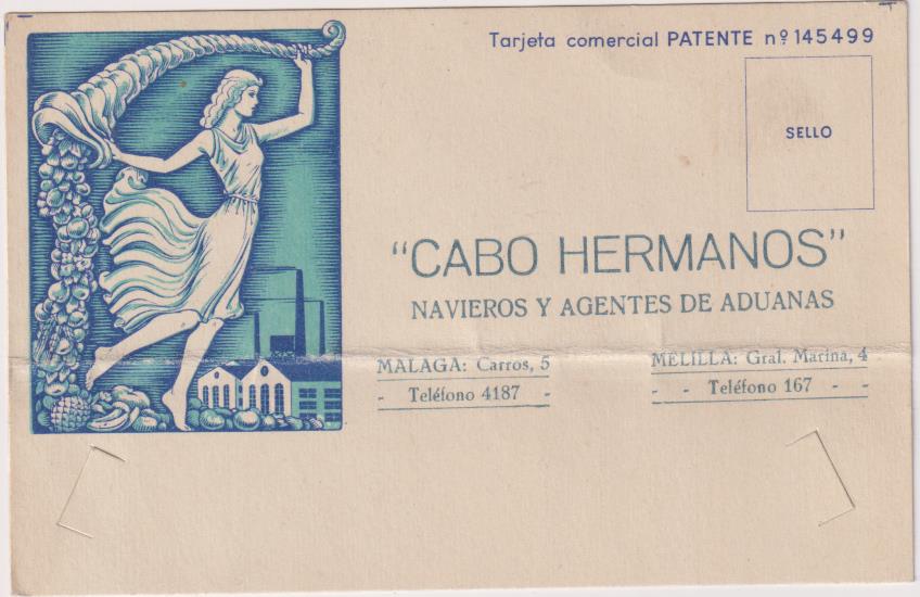 Cabo Hermanos. Tarjeta Postal Con Membrete