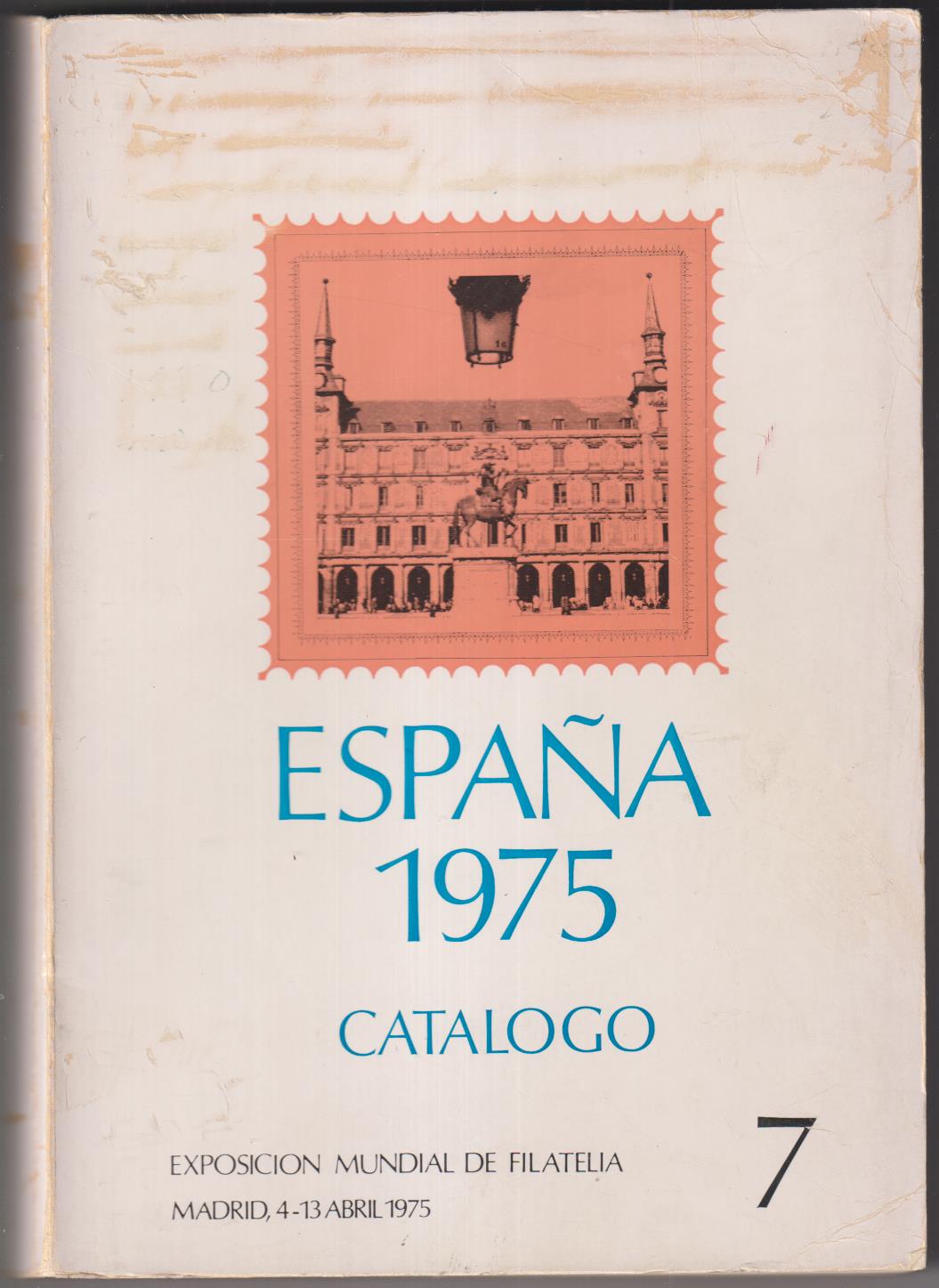 ESpaña 1975 Catálogo. Exposición Mundial de Filatelia. Con pruebas Oficiales 1 y 2  negro