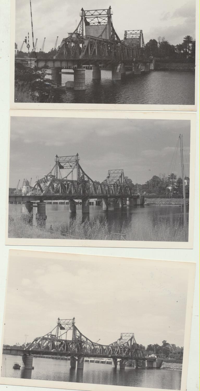 Fotógrafo Agudeló. 3 fotografías (9x12) Puente Alfonso XIII. Años 60-70