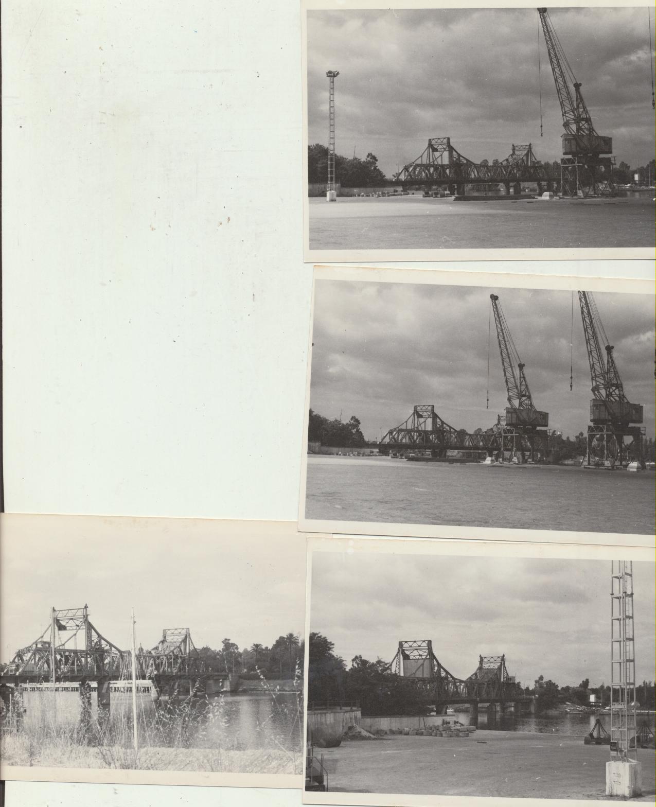 Fotógrafo Agudeló. 4 fotografías (9x12) Puente Alfonso XIII. Años 60-70