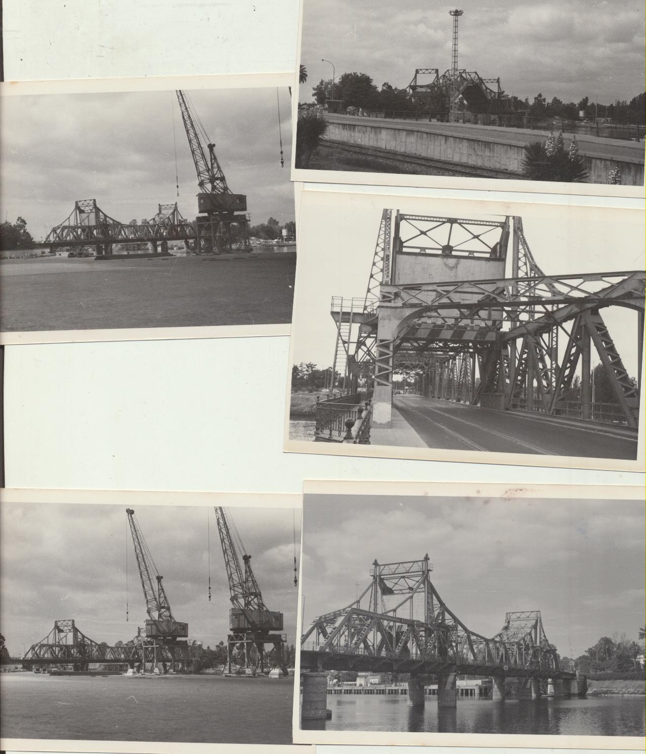 Fotógrafo Agudeló. 4 fotografías (9x12) Puente de San Telmo. Puente de Alfonso XIII. Años 60-70