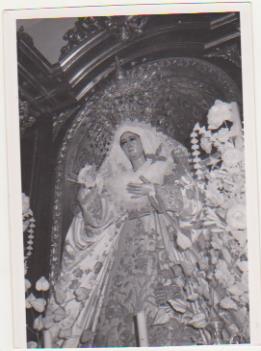 Fotógrafo Agudelo. Imagen de la Dolorosa (XVIII) Iglesia de la Concepción. Castilleja de la Cuesta (9x12)
