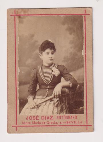 Fotografía (7,5x5) José Diaz. Fot. Santa María de Gracia, 4. Sevilla. Siglo XIX