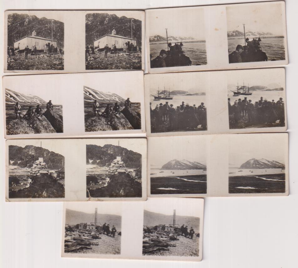 lote de 7 fotografías estereoscópica  de spitzberg. serie I. Chocolates solsona (1933)