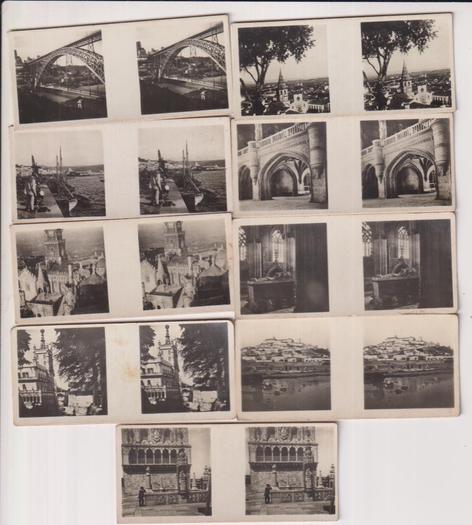 lote de 9 fotos estereoscópicas de portugal. Chocolates solsona seie I. (1933)