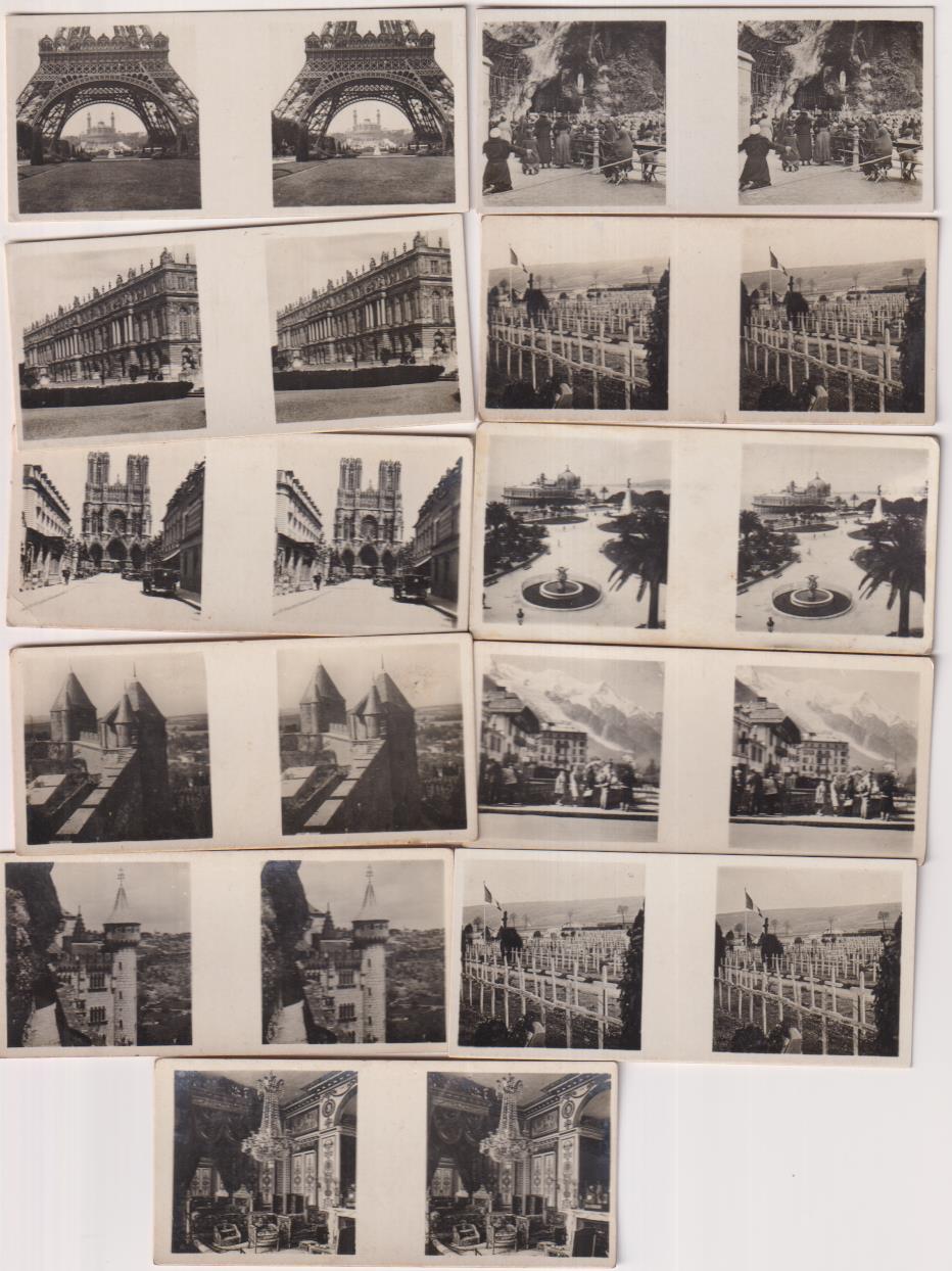 lote de 11 fotografías estereoscópica  de francia. serie I. Chocolates solsona (1933)