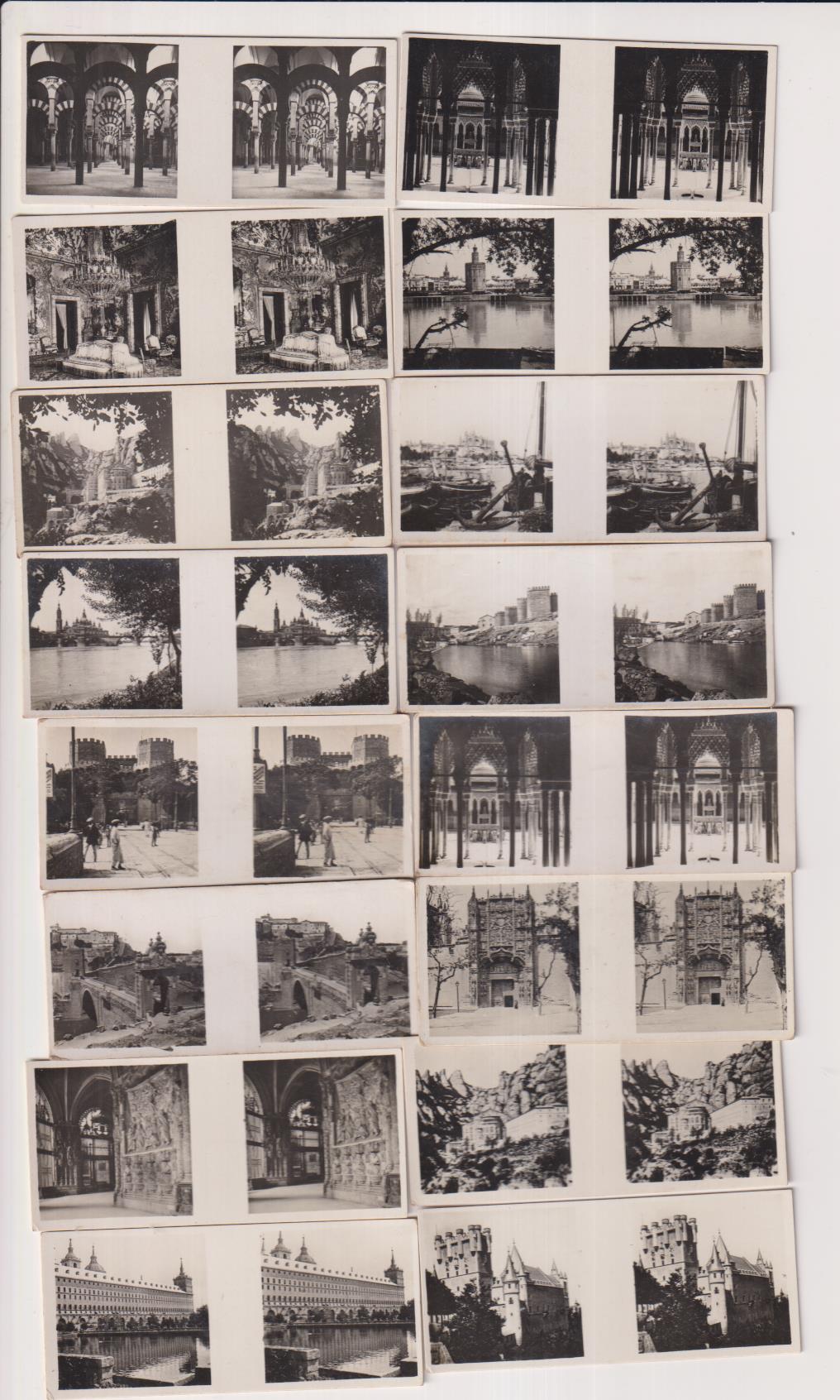 lote de 16 fotografía estereoscópica de España. serie I. chocolates solsona (1933)
