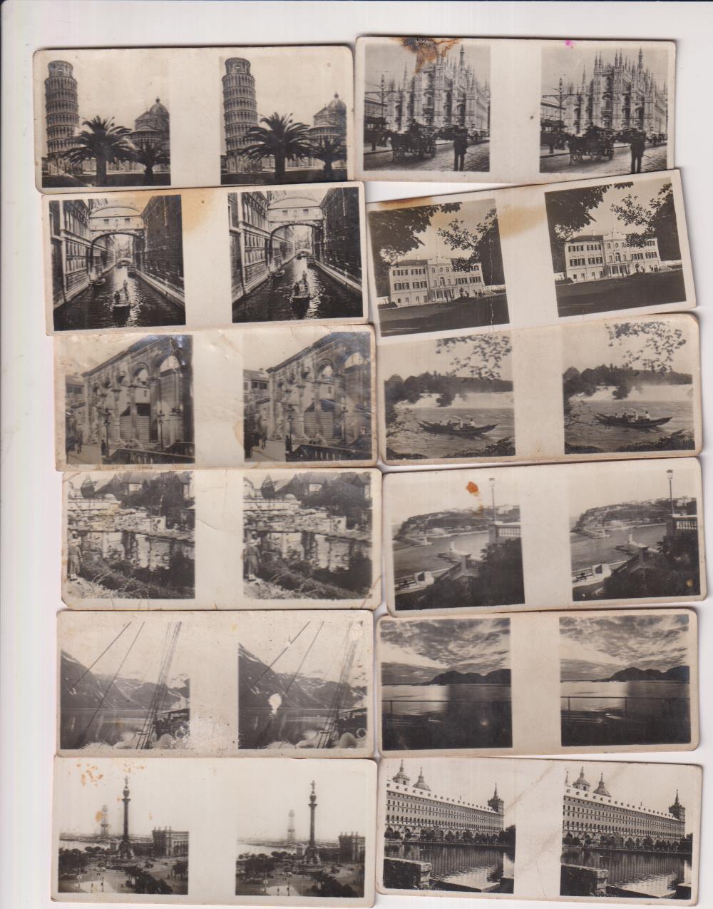 lote de 12 fotografías estereoscópica. serie I. Chocolates solsona (1933)