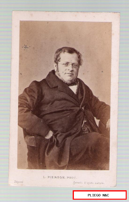 Conde de Cavour. (1810-1861) Artífice de la unidad italiana. Fotógrafo Pierson. Mayer & Pierson