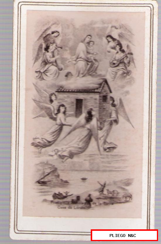 Prodigiosa Translación de la Santa Casa de Loreto. Albumina (10x5,5) sobre cartón. Siglo XIX