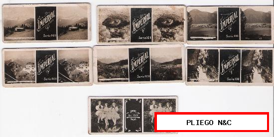 Lote de 7 Fotos Estereoscópicas. Serie XXIII. Publicidad de imperial