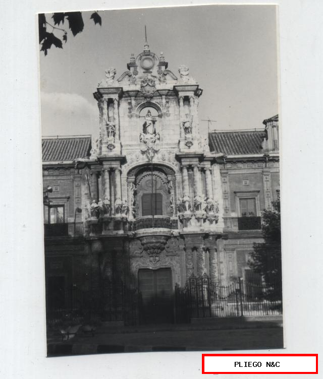 Fotógrafo Agudeló. Palacio de San Telmo. Juan Talavera (reforma) Escultor A. Susillo. 12x9. Sevilla