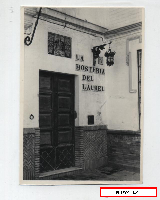 Fotógrafo Agudeló. La Hostería del Laurel. Plaza de los Venerables. 12x9. Sevilla años 60-70