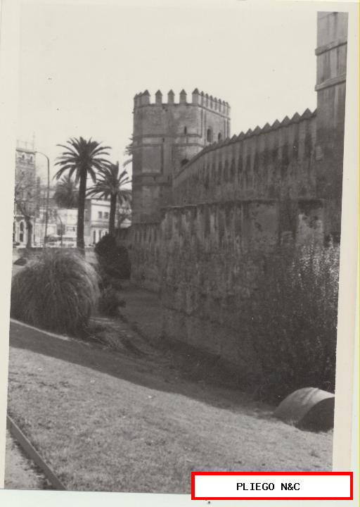 fotografía (9x12) murallas de la macarena. La torre blanca. Fotógrafo Agudelo. Años 70