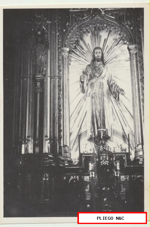 fotografía (9x12) corazón de Jesús de la catedral. Fotógrafo Agudelo. Años 70