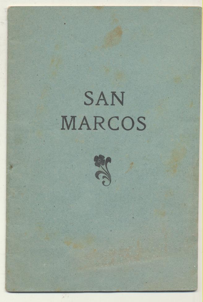 San Marcos. El Evangelio de Nuestro Señor Jesu-Cristo. Casa Bíblica de Los Ángeles - California 1919