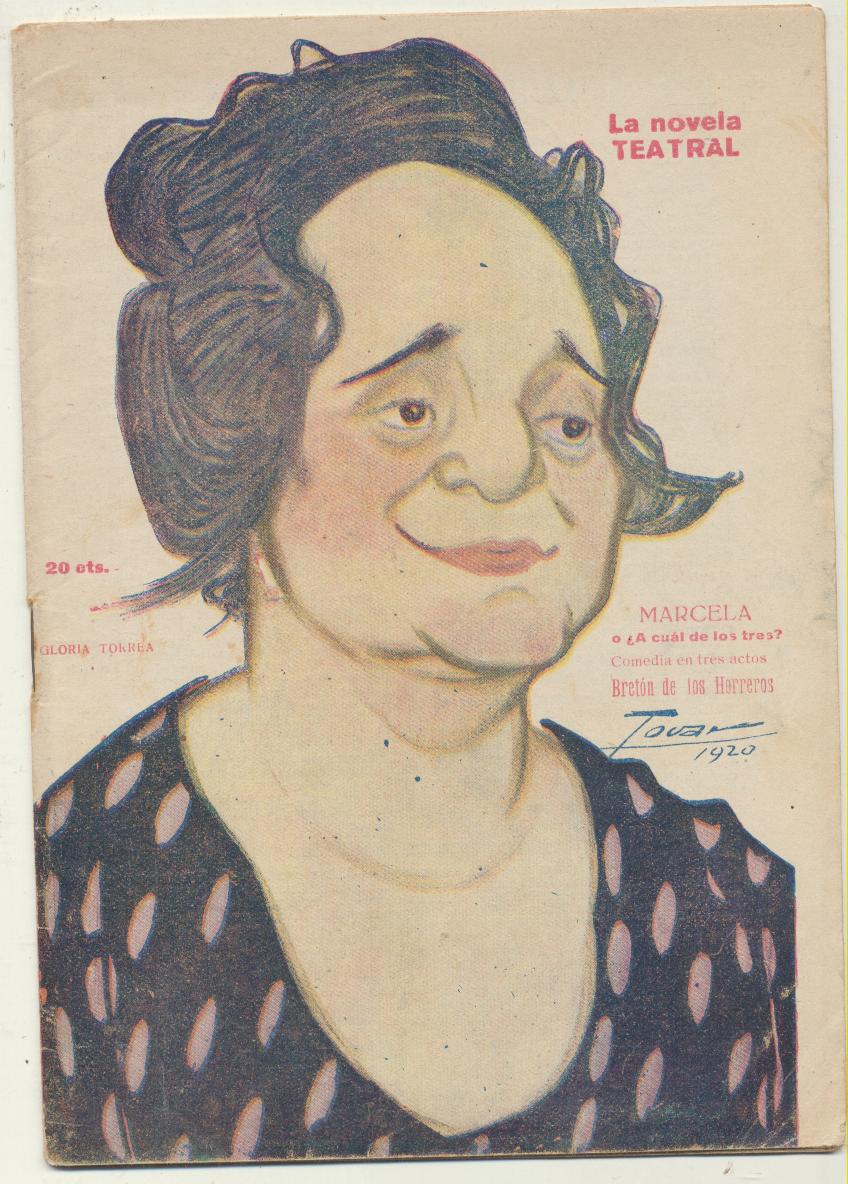 La Novela Teatral nº 199. Marcela por Bretón de los Herreros. Año 1920