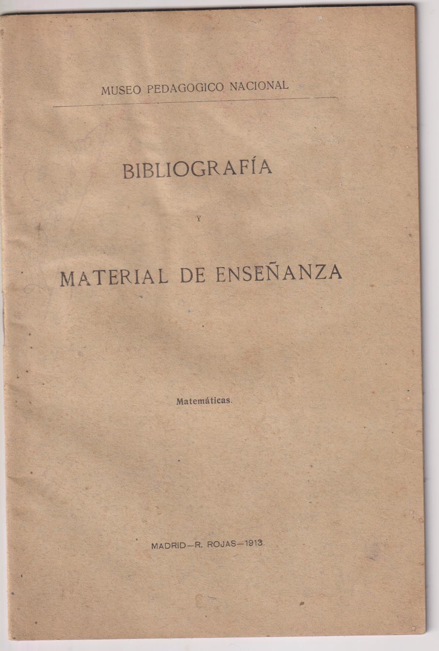 Museo Pedagógico Nacional. Bibliografía y material de Enseñanza. Matemáticas, 1913