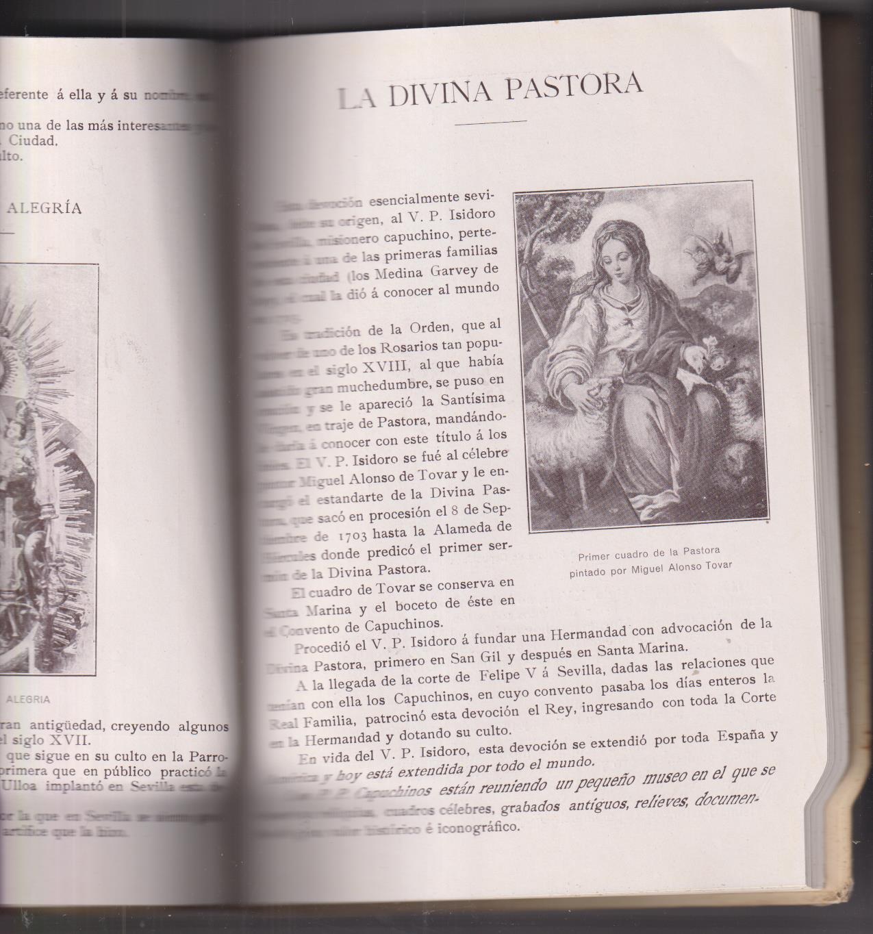Sevilla. (Sevilla y la Semana Santa) 1921 (22x16) Tapas duras, 90 páginas con fotografías e ilustraciones