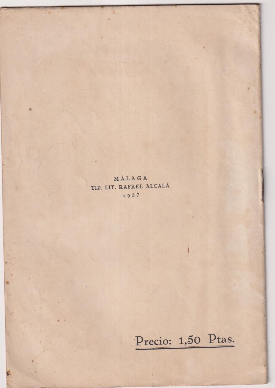 El Legionario. España y Masonería. Sinfonía Falangista. Málaga 1937. SIN ABRIR
