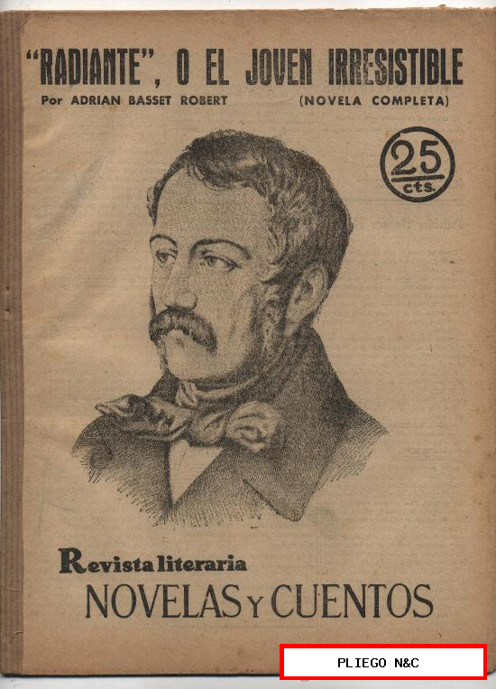 Revista Literaria. Novelas y Cuentos nº 111. Radiante o el joven irresistible. Año 1931