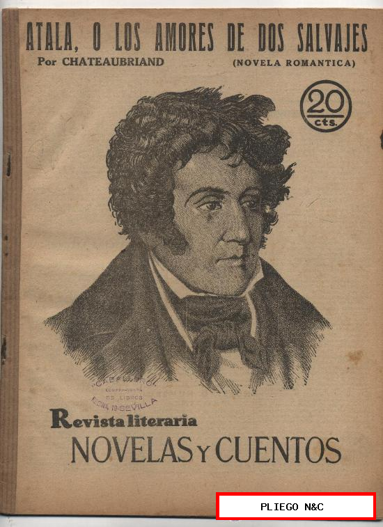 Revista Literaria. Novelas y Cuentos nº 91. Atala, o los amores de dos salvajes. Año 1930