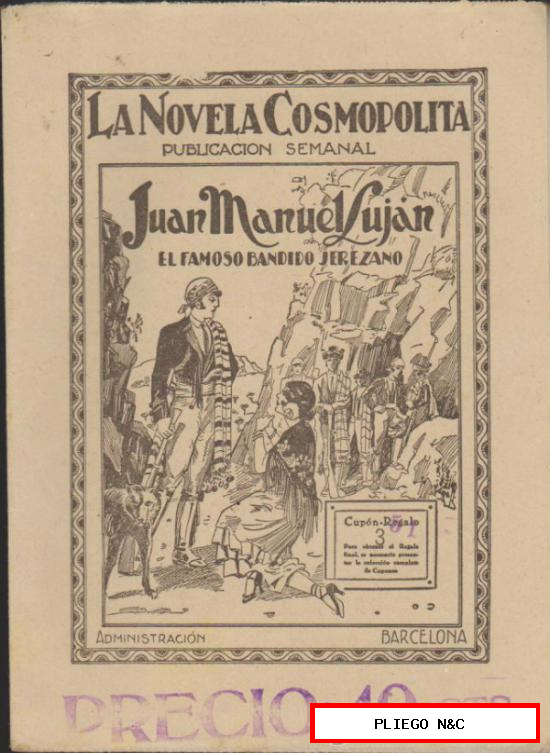 La Novela Cosmopolita nº 51. Juan Manuel Luján El famoso Bandolero Jerezano