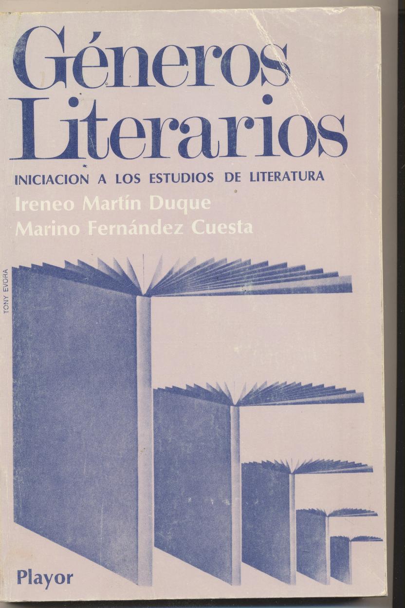 Géneros Literarios. Iniciación a los estudios de Literatura. Playor 1978