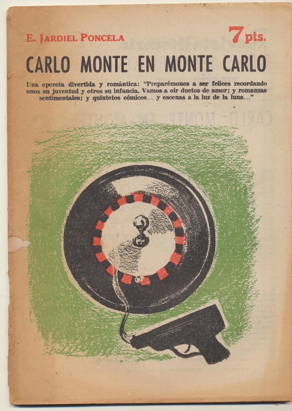 Revista Literaria. Novelas y Cuentos nº 1689. Carlo Monte en Monte Carlo