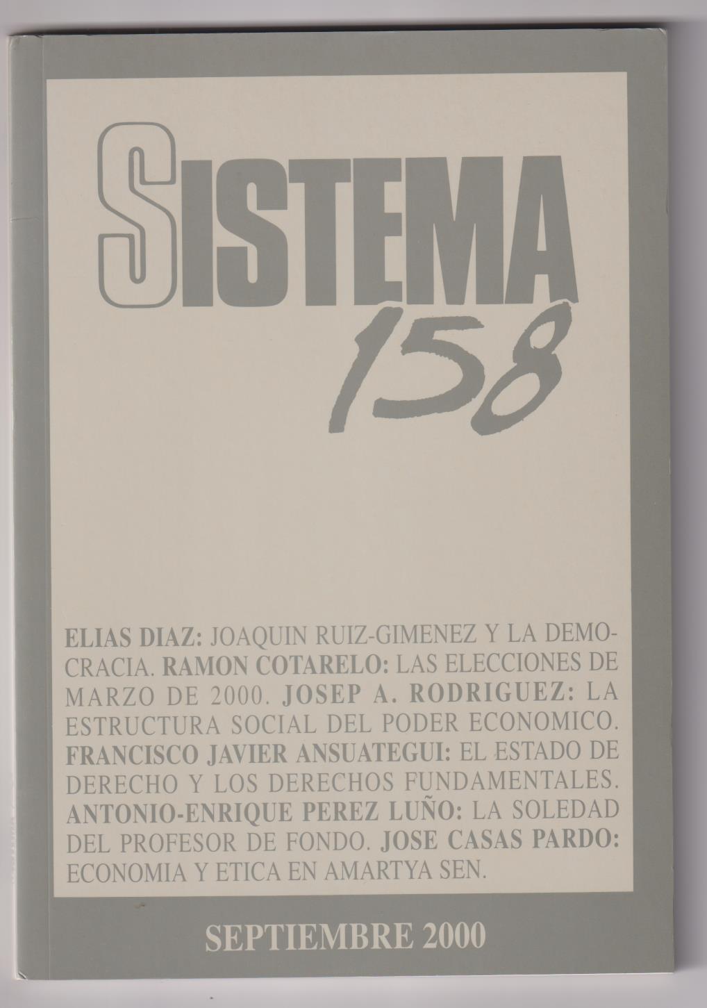 Sistema 158. Septiembre 2000. SIN USAR