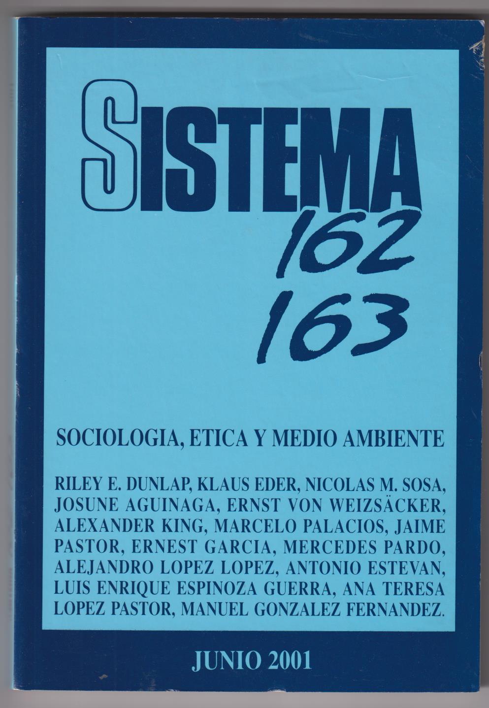 Sistema 162 163. Sociología, Ética y Medio Ambiente. Junio 2001. SIN USAR