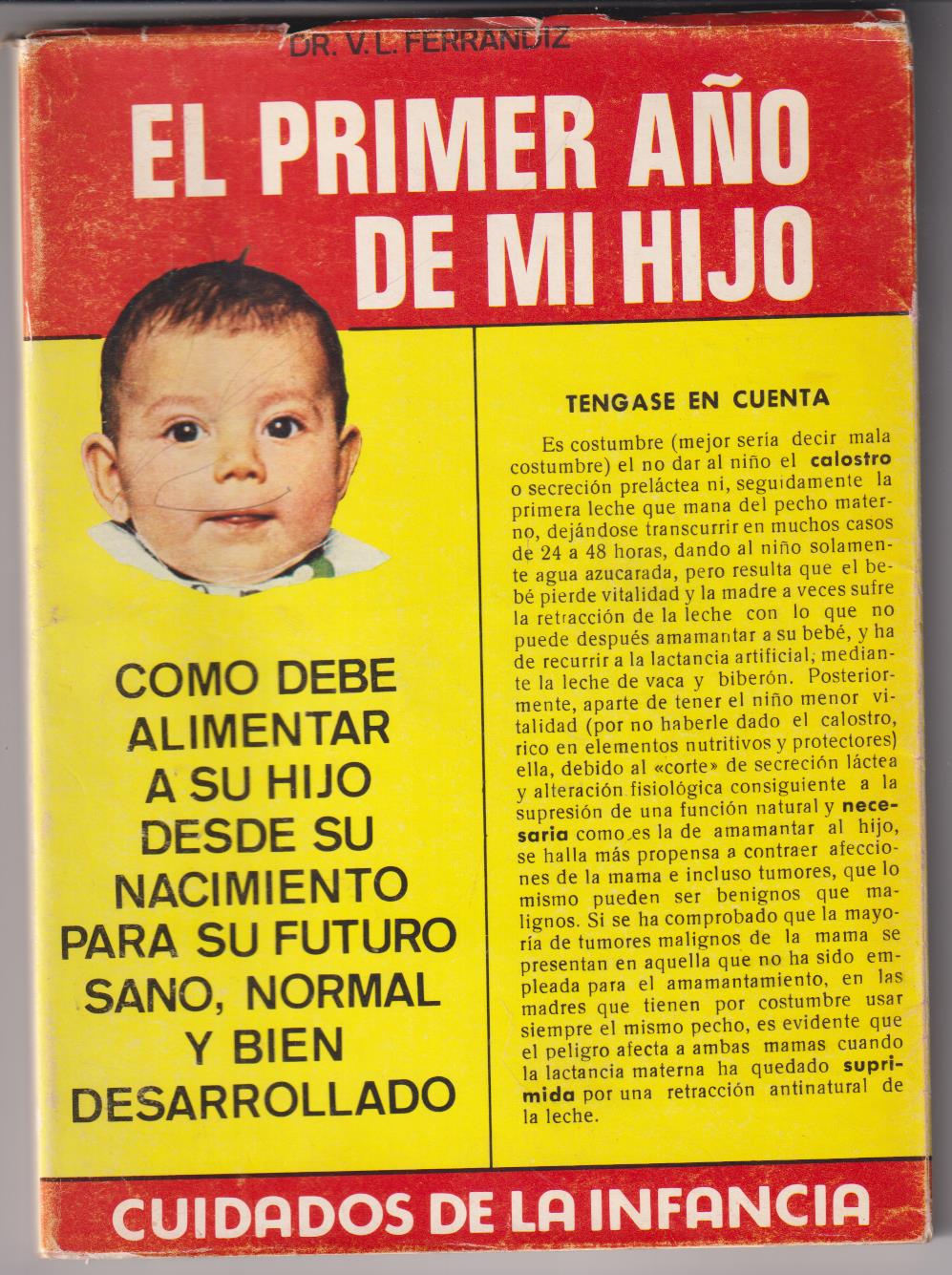 Dr. V.L. Fernández. El Primer año de mi Hijo. Cuidados de la Infancia, Año 1977