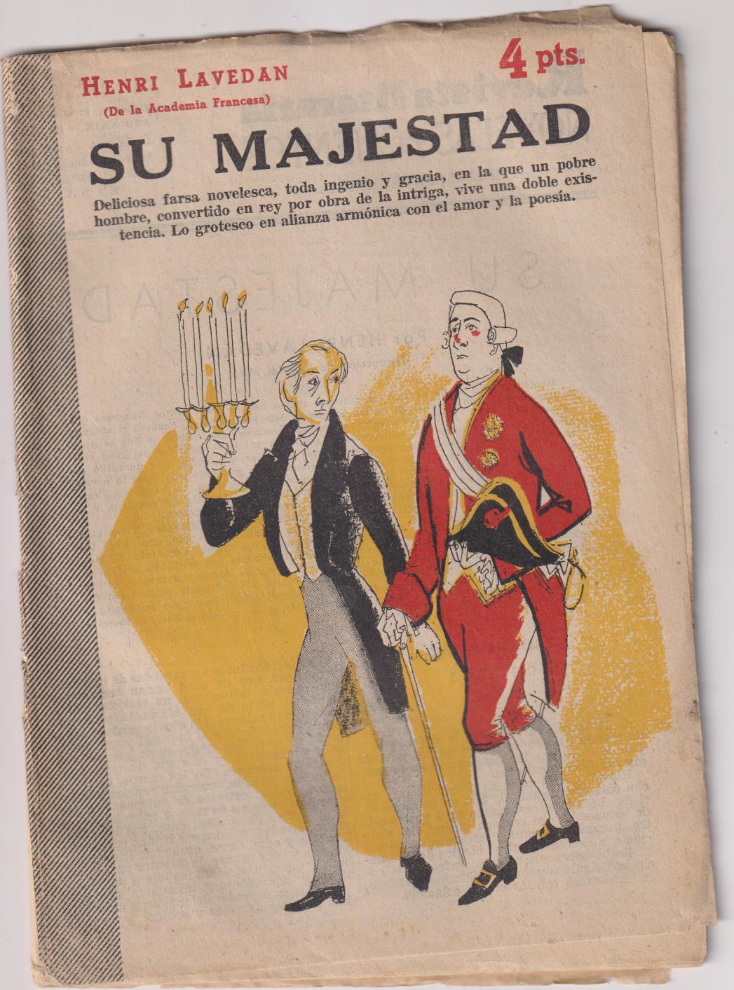 Revista Literaria Novelas y Cuentos nº 1281. Su majestad por Henri Lavedan, 1957