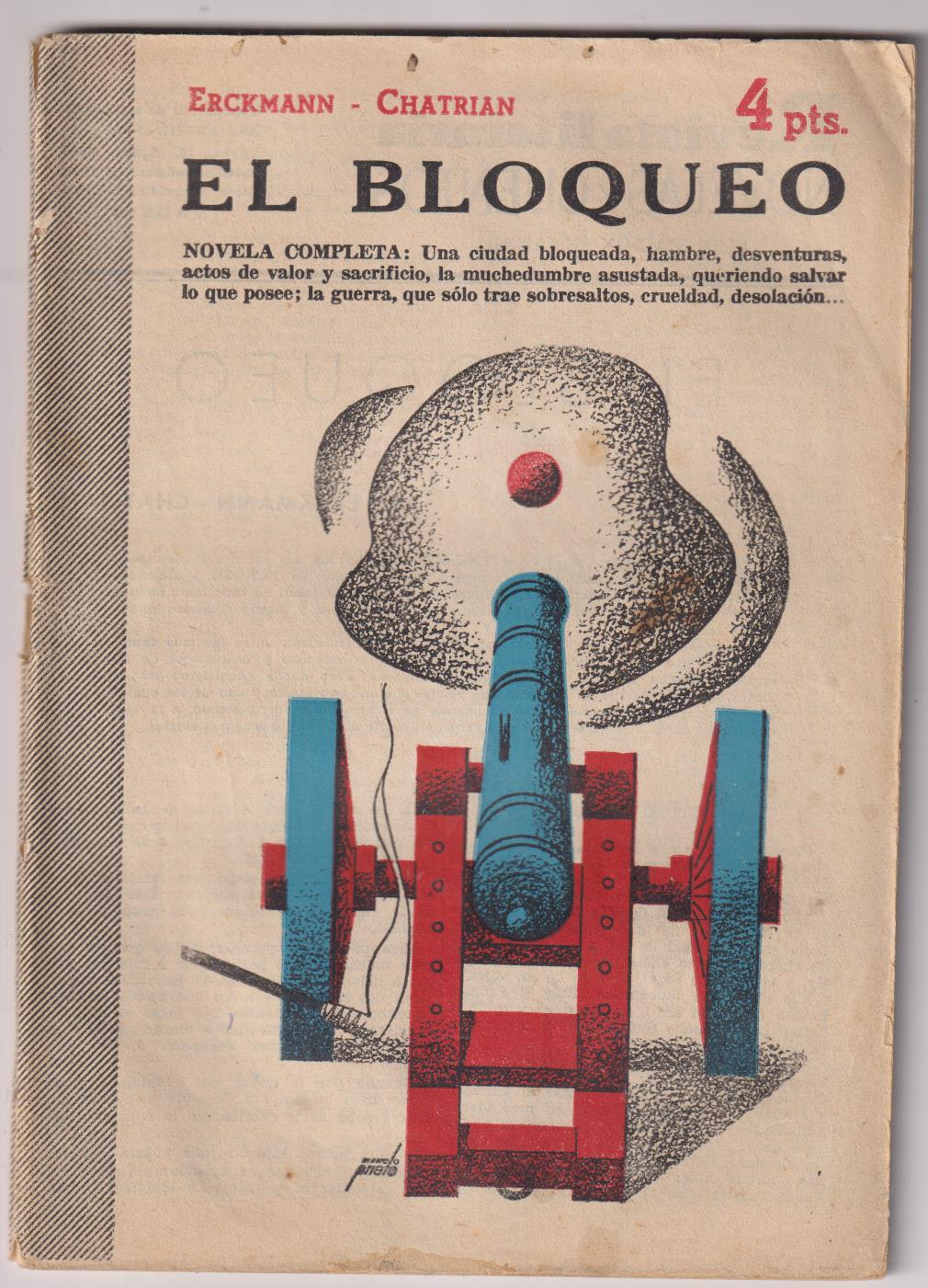 Revista Literaria Novelas y Cuentos. El Bloqueo por Erckmann-Chatrian, Año 1953