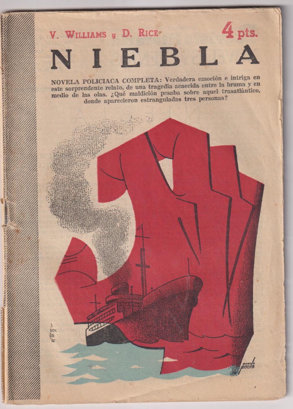 Revista Literaria Novelas y Cuentos. Niebla por V. Williams y D. Rice, año 1957