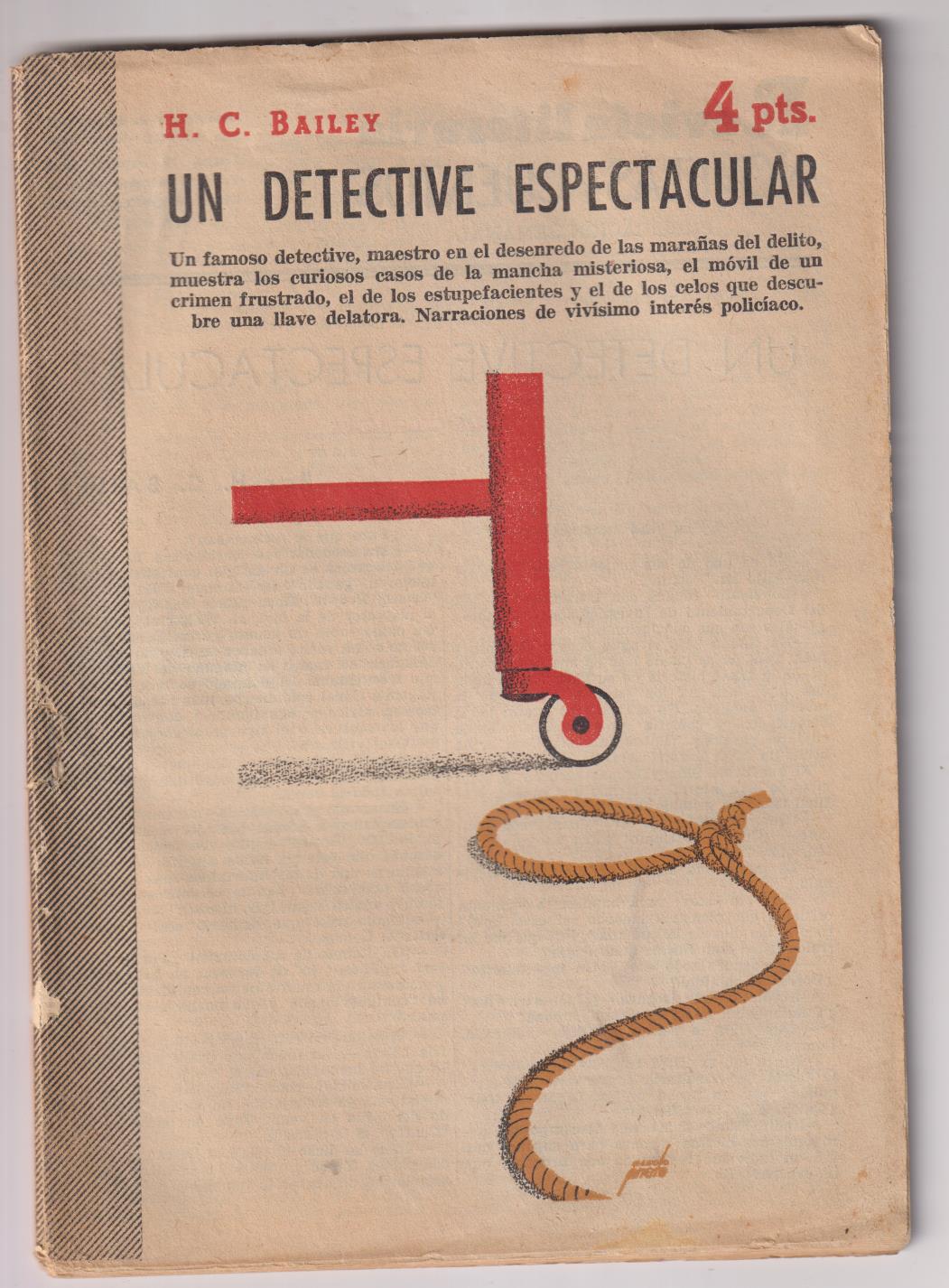 Revista literaria Novelas y Cuentos. Un detective espectacular por H.C. Bailey, año 1958