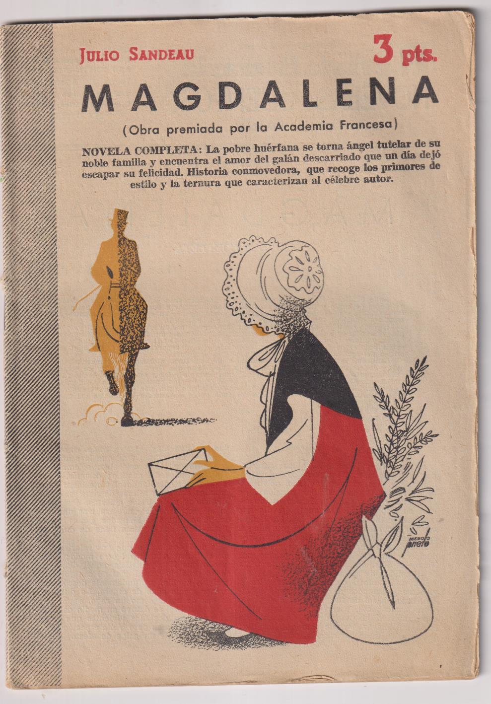Revista Literaria Novelas y Cuentos nº 1266. Magdalena por Julio Sandeau, Año 1955