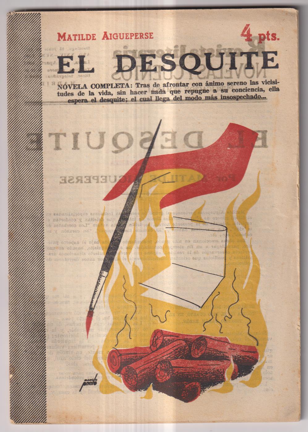 Revista Literaria Novelas y Cuentos nº 1101. Matilde Aigueperse. El Desquite, Año 1952
