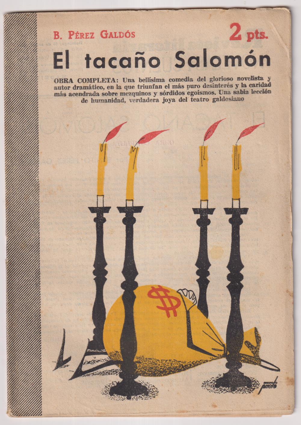 Revista Literaria Novelas y Cuentos nº 1272. B. Pérez Galdós. El tacaño Salomón. Año 1955