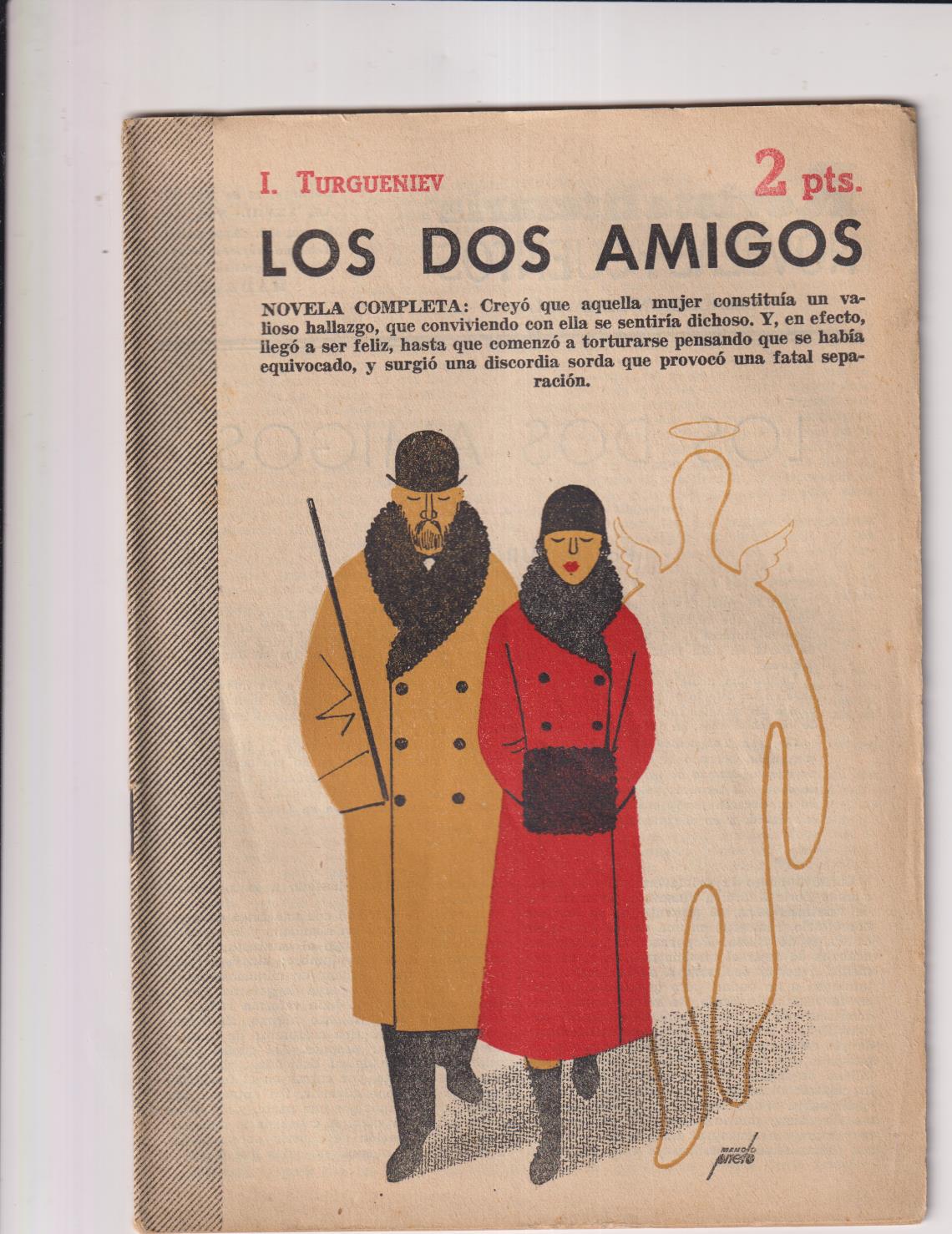 Revista Literaia Novelas y Cuentos mº 1315. Ivan Turgueniev. Los dos amigos, Año 1958