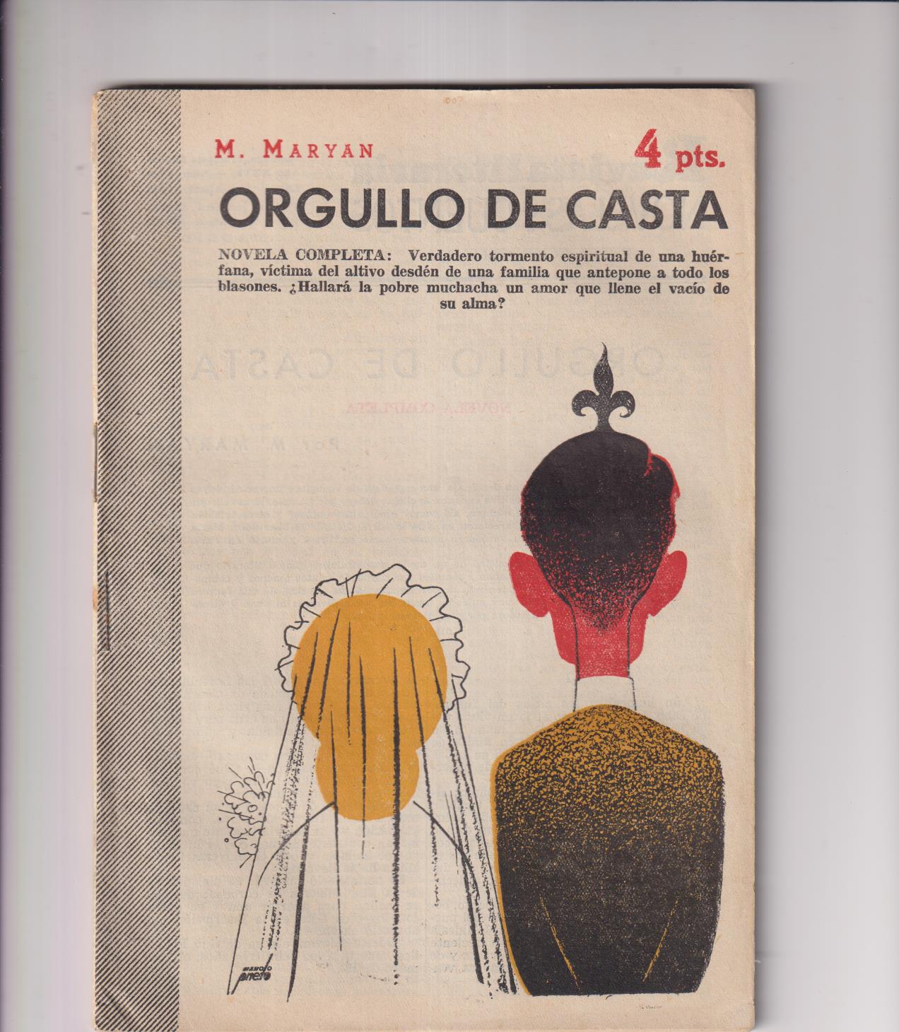 Revista Literaria Novelas y Cuentos nº 1215. M. Maryan. Orgullo de casta. Año 1954
