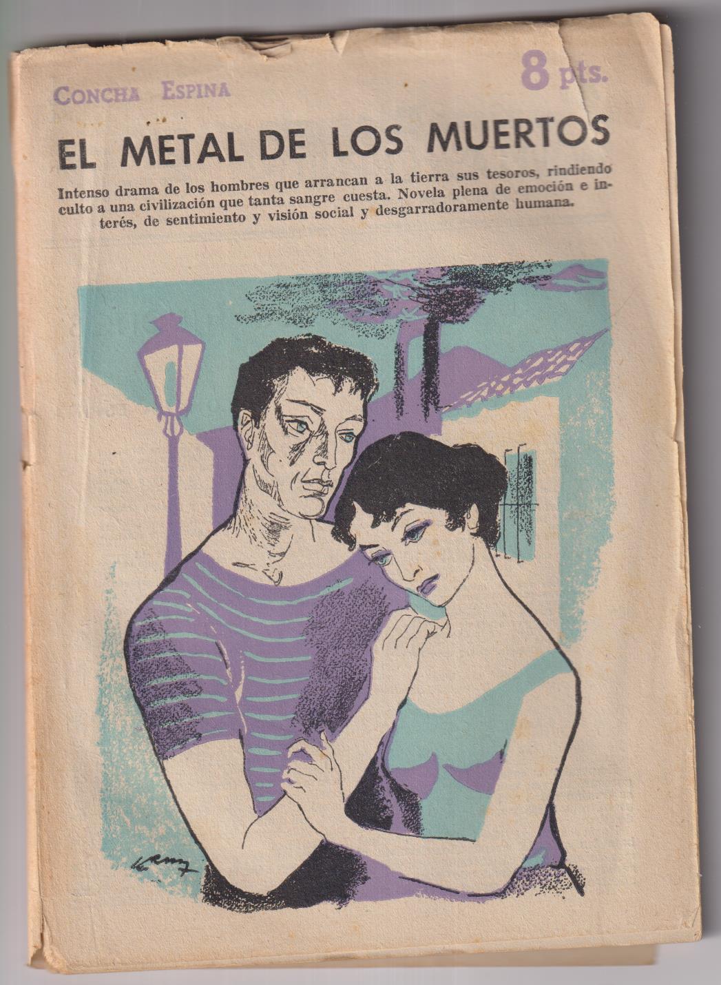 Revista Literaria Novelas y Cuentos nº 1408. Concha Espina. El Metal de los muertos, 1958