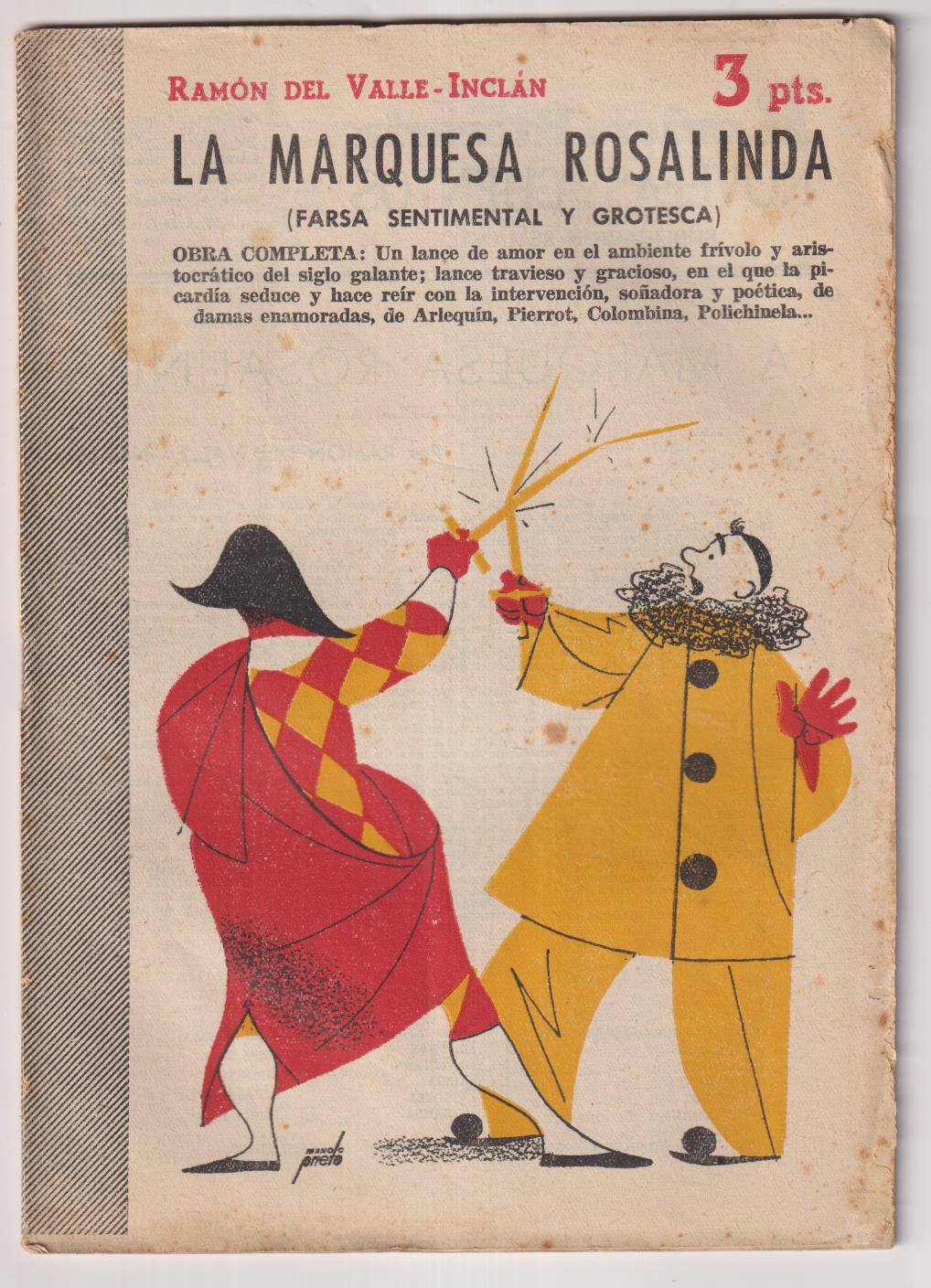 Revista Literaria Novelas y Cuentos nº 1275. R. Del Valle Inclán. La Marquesa Rosalinda, 1956