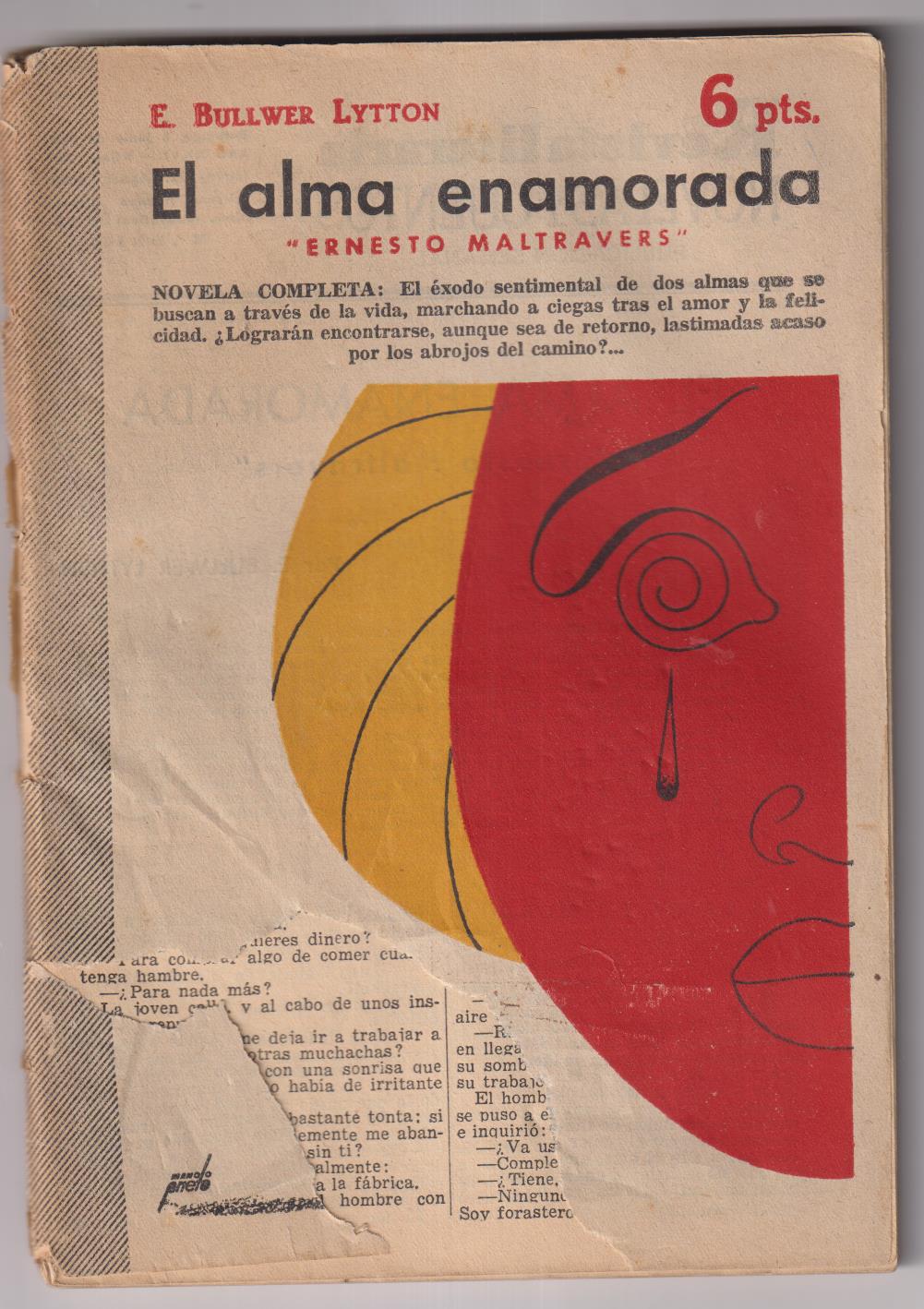 Revista literaria Novelas y Cuentos nº 1204. E. Bullver Litton. El alma se enamora, Año 1954