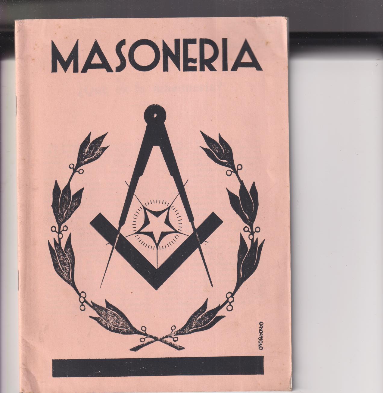 Masonería. Origen Judío de los masones. Editorial Ibérica. Probable Reedición posterior