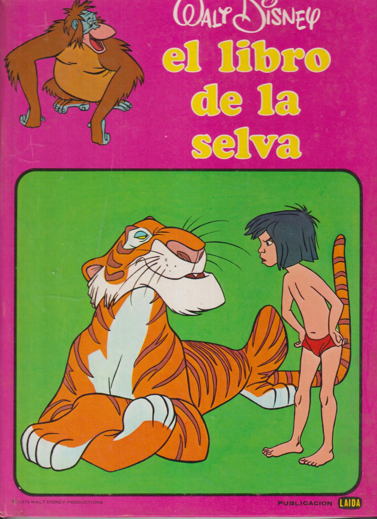 El Libro de la Selva. Walt Disney. Laida (Fher) 1976. Tapas duras (31x22 cms.)