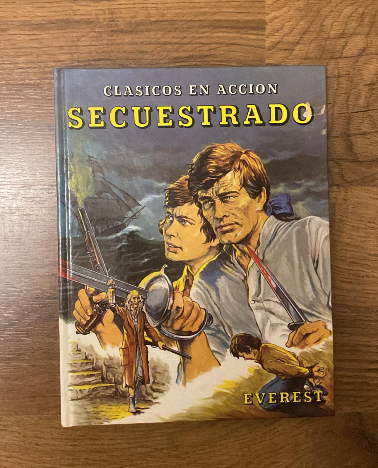 Clásicos en acción. Secuestrado. Editorial Everest. (28,5x22 cms.) Tapas duras, 80 páginas
